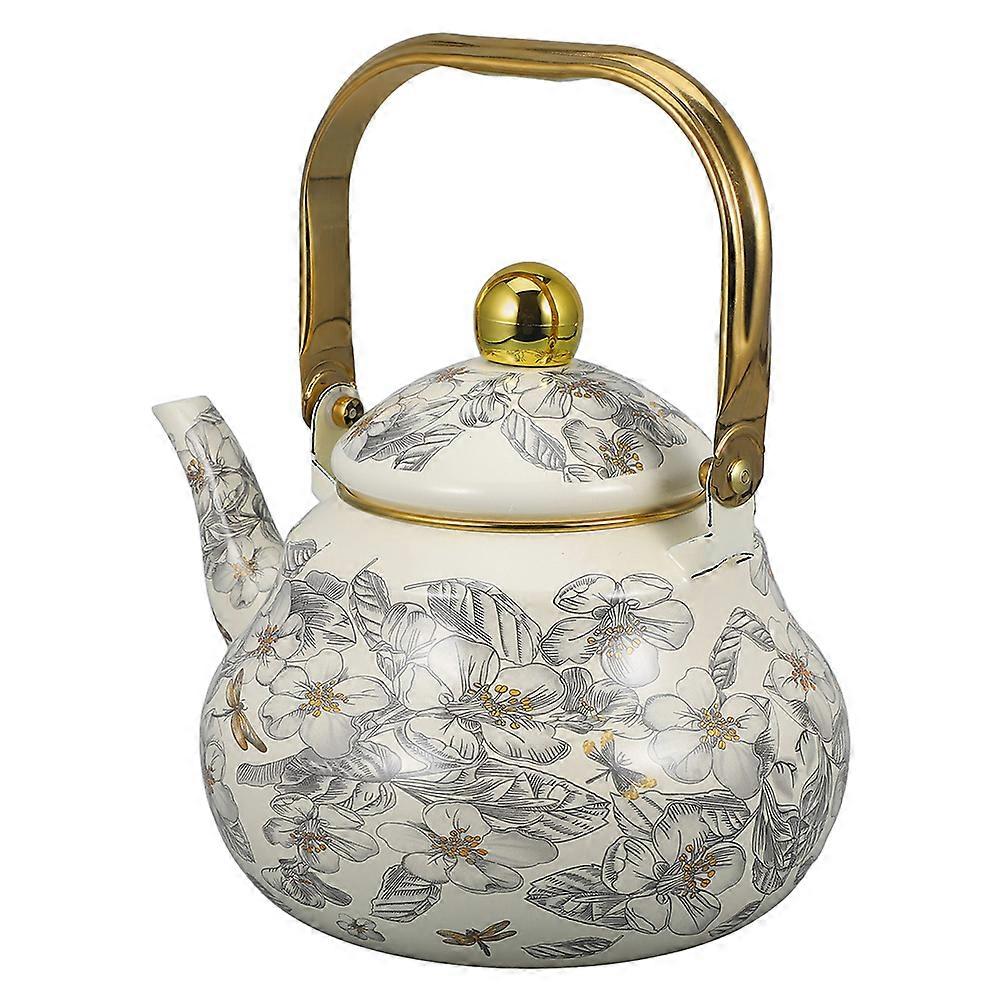 Kettle Teapot Enamel Kettle Safe Heating Home Use 2.5L Capacity 1Pack