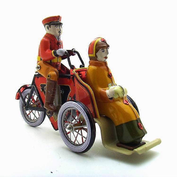 Retro wind-up pedicab toy