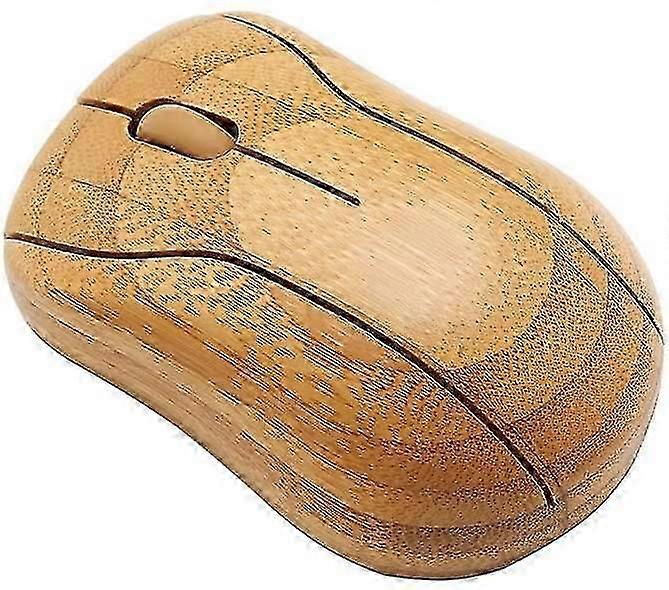 2025 Wireless Optical Bamboo Mouse With Usb Receiver, Suitable For Laptops, Computers