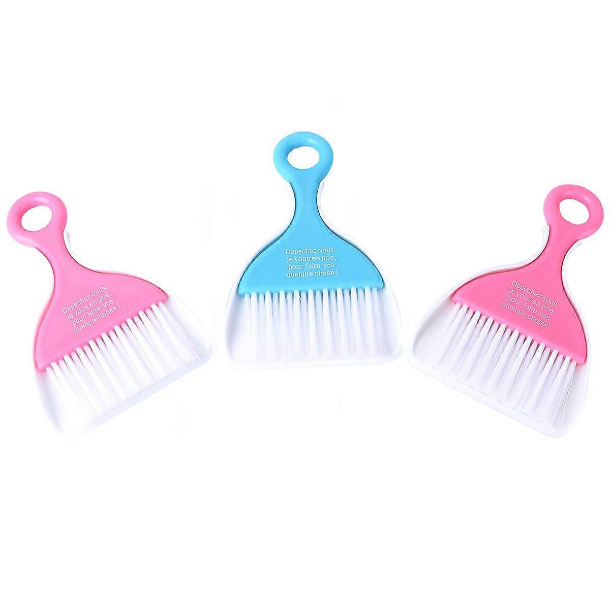 3Pcs Miniature Keyboard Broom Dustpan For Narrow Space Cleaning Assorted Color Efficient Kit