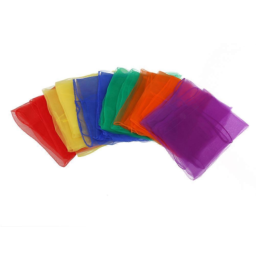 Square Scarf Luminous Yellow Silk Scarf for Dance Performance