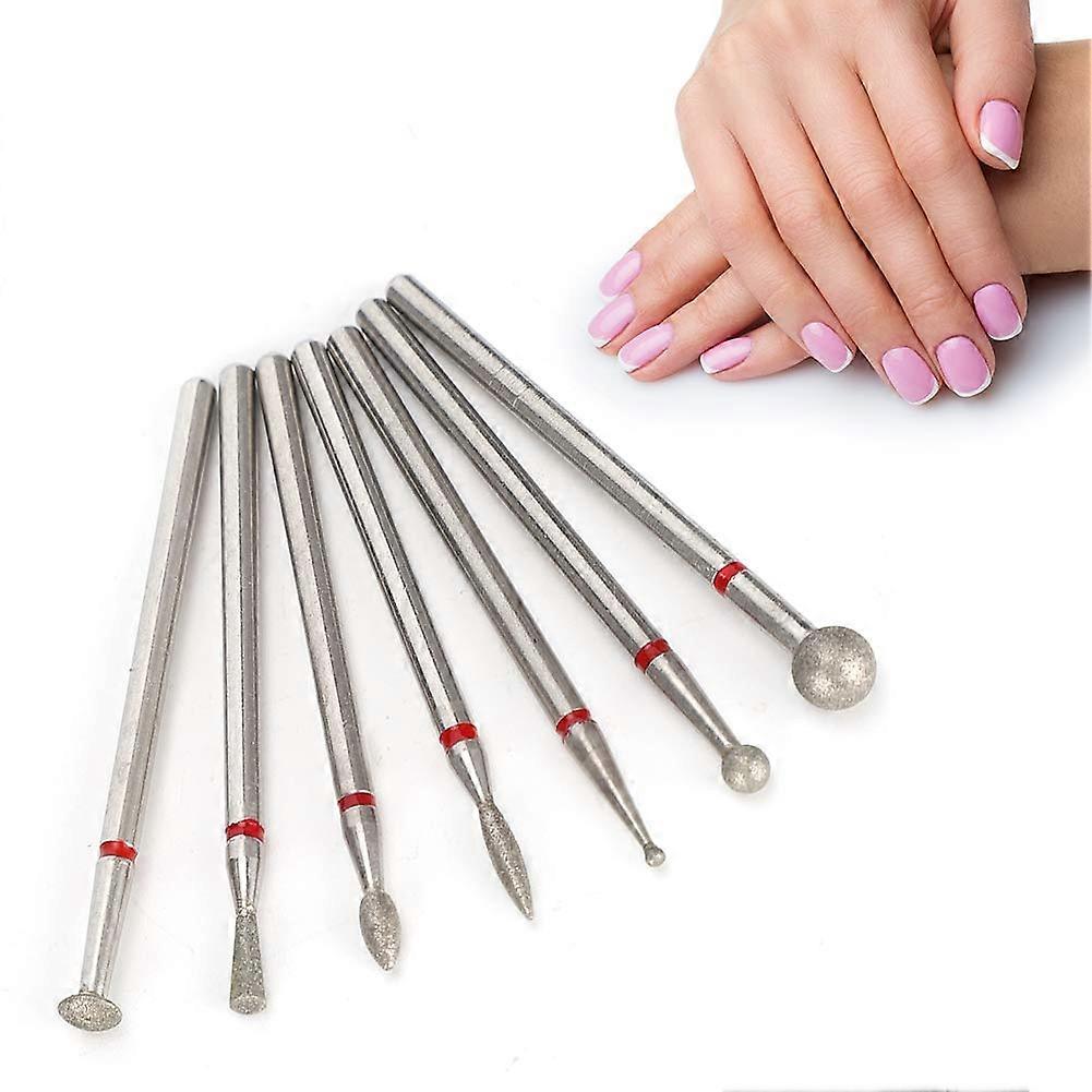 6 Piece Diamond Nail Drill Bits Set for Professional Manicure, MultiShape Heads, No.05