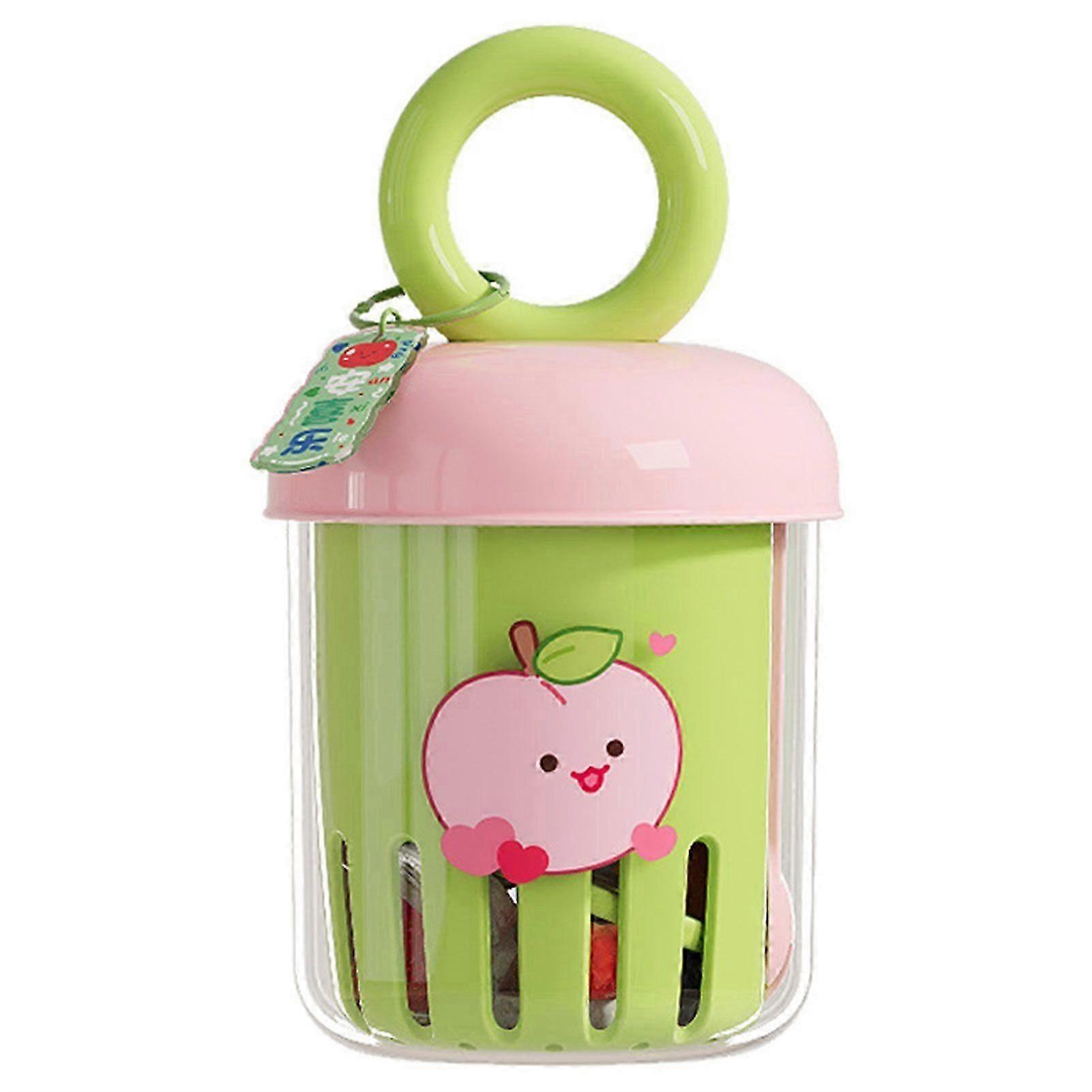 Leakproof Double-Layer Salad Shaker Container with Fork