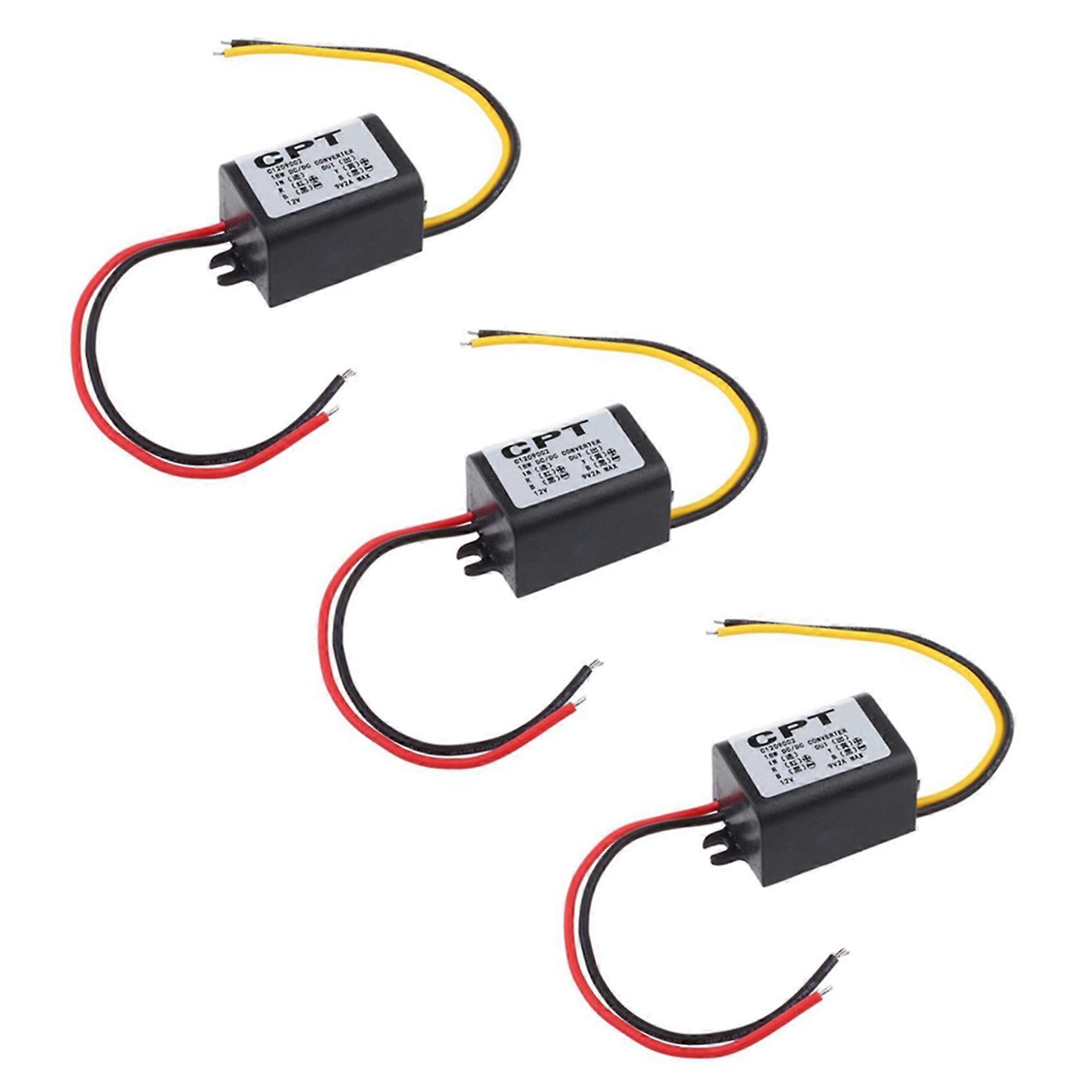 3X 12V to 9V DC-DC Buck Converter Step Down Module Power Supply Voltage Regulator
