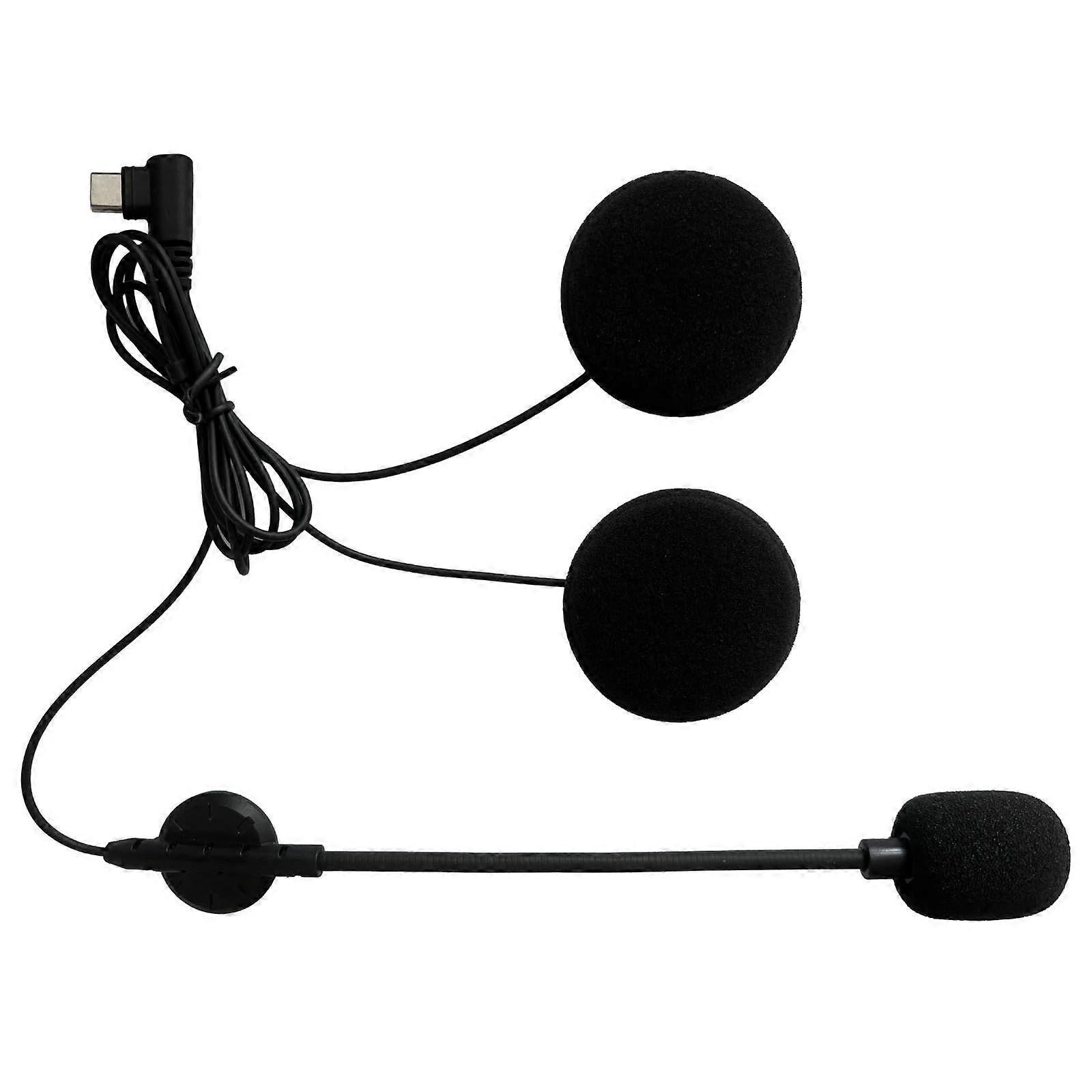 Motorcycle Bluetooth Headset with Hard Microphone, Bluetooth 5.3, TypeC Fast Charging