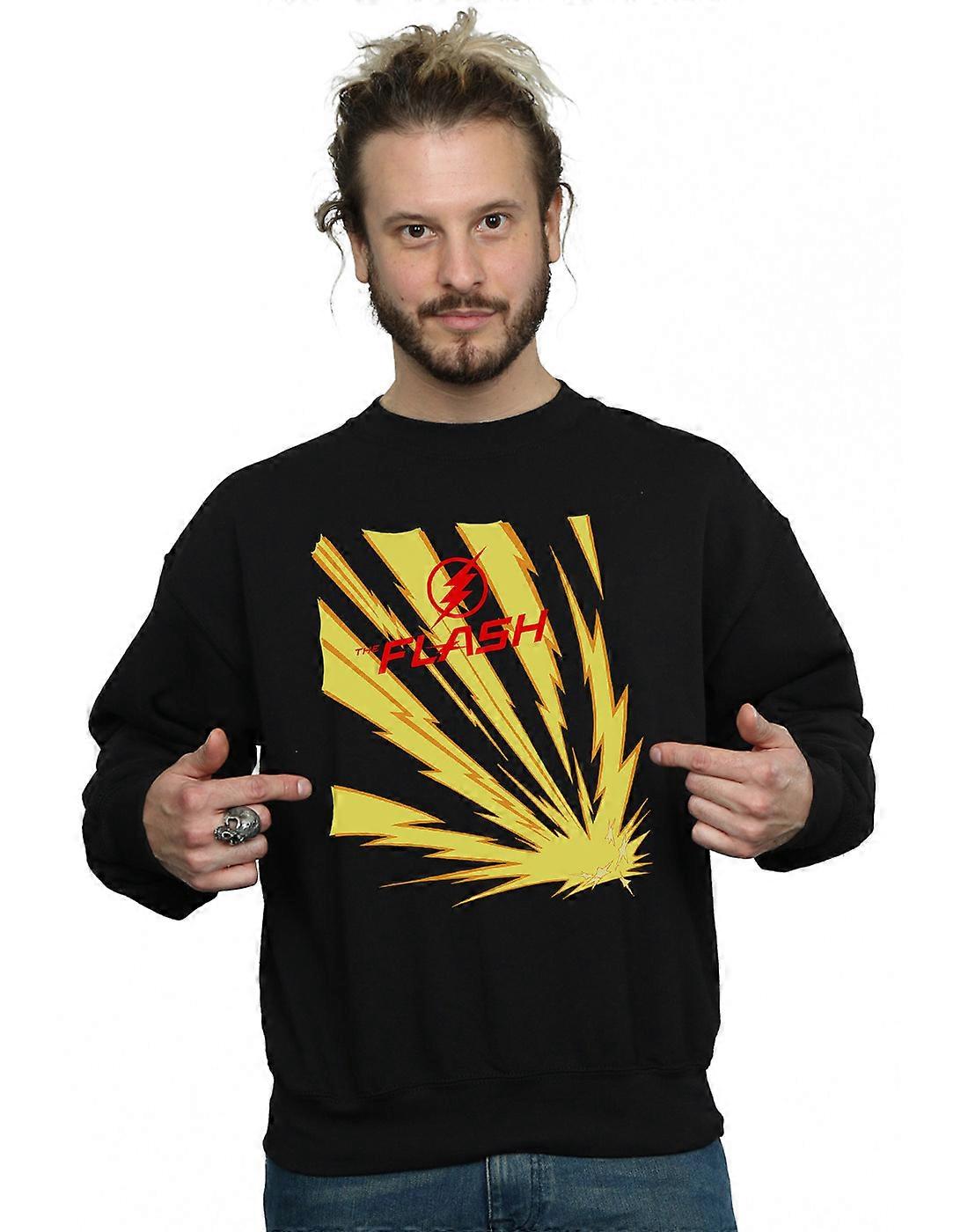 DC Comics Men's The Flash Lightning Bolts Sweatshirt