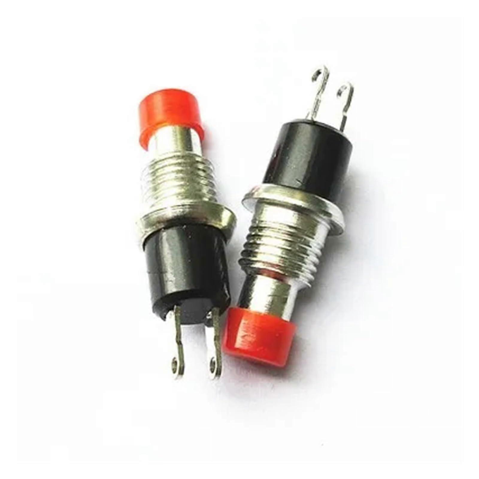 5PCS Red Momentary Push Button Switch 6.8mm 110V Quick Reset NoLock Safety Feature