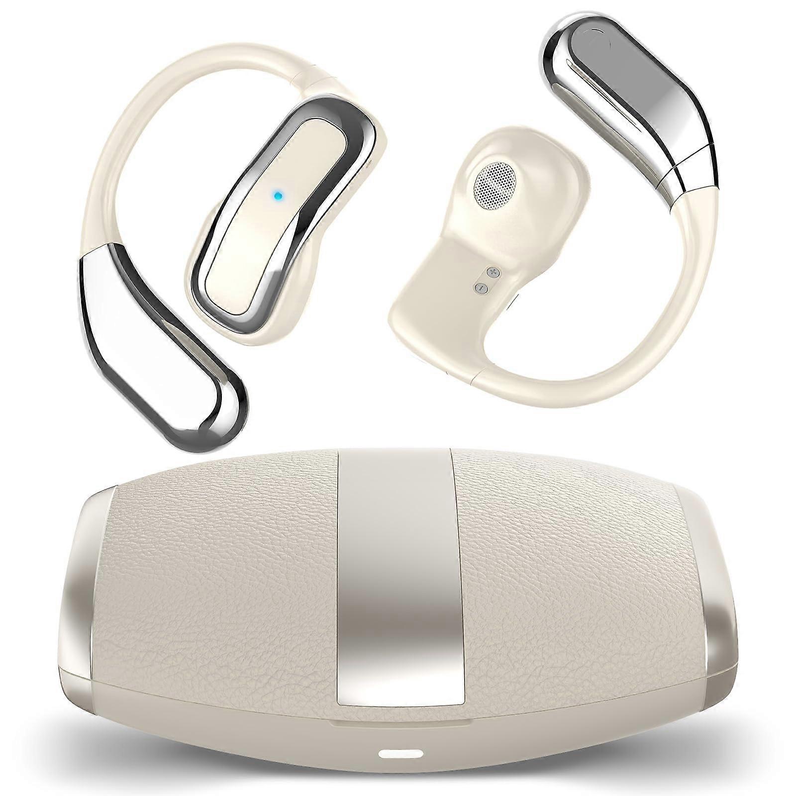 Language Translator Earbuds with RealTime 144 Languages, AI Offline Mode, Fast Charging Case, White