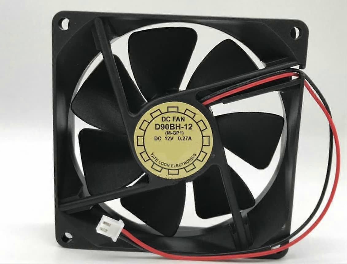 90mm DC Cooling Fan 12V 2Wire  Airflow Low Noise Compact Case Exhaust