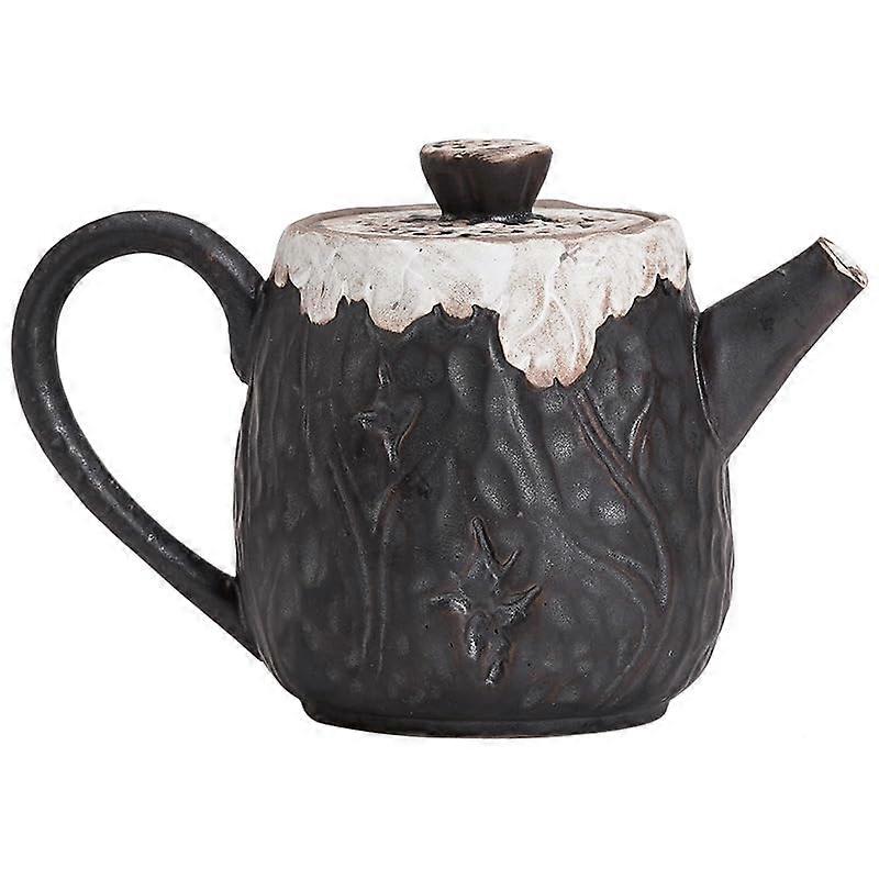 Kung Fu Tea Set Small Ceramic Teapot Retro Handheld Coarse Pottery 5.4oz Shockproof Packaging