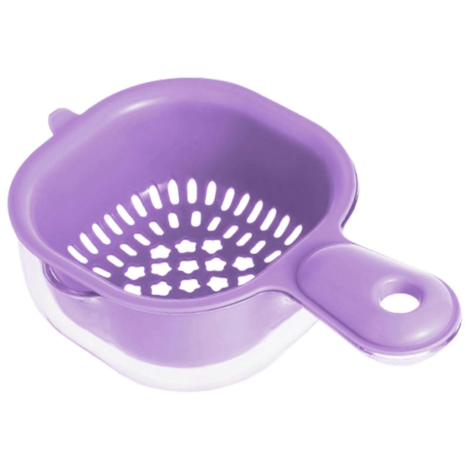 Double Layer Kitchen Strainer with Handle for Quick Rinse Vegetables and Fruits Washing Basket