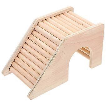 Wooden Creative Hamster House with Ladder a Great Hiding Place for Small Pets