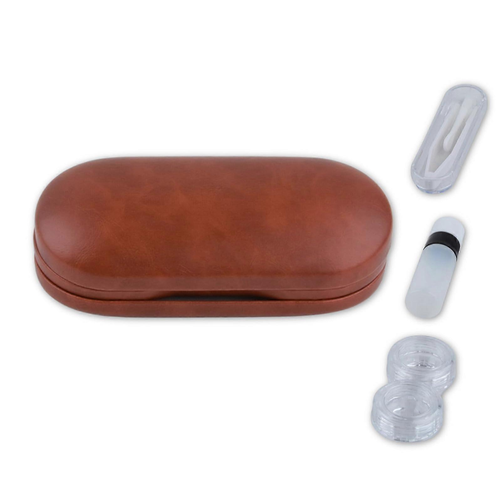 Double Sided Contact Lens Case with Divider, Compact Travel Storage Box with Compartments Ref: 2775