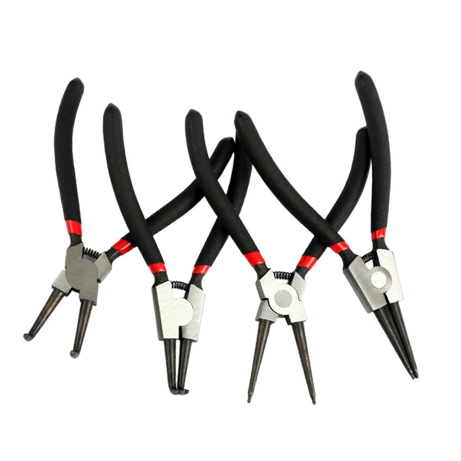 Automatic Spring Retaining Rings Pliers Set Ergonomic AntiSlip Handle Circlip Plier for Efficient OperateReduced Fatigue Multicolor