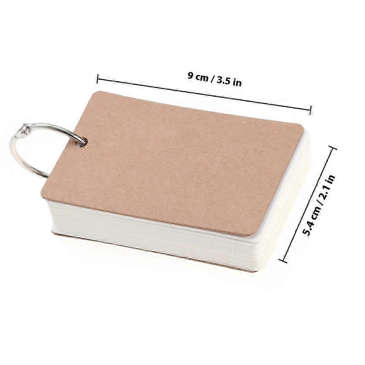White Study Cards Binder Ring compatible Noting 50 Pages Message Note Cards