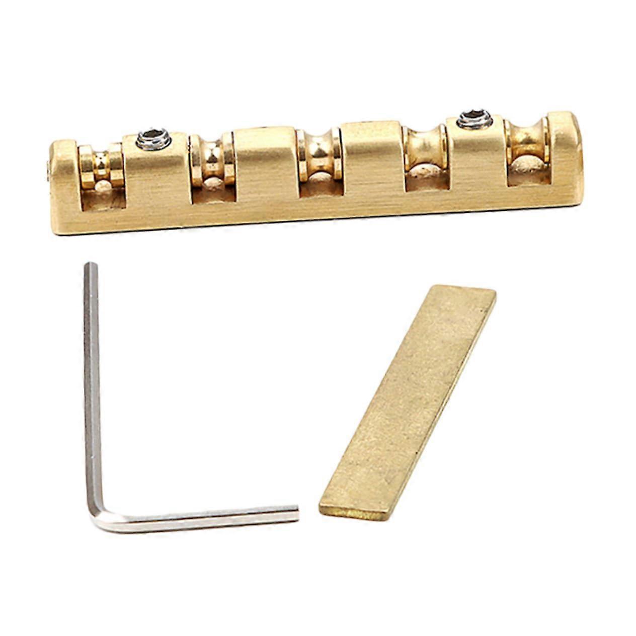 Guitar Nut and Bridge Saddle Nut Set with Secure String Seating for Acoustic and Electric Replacement