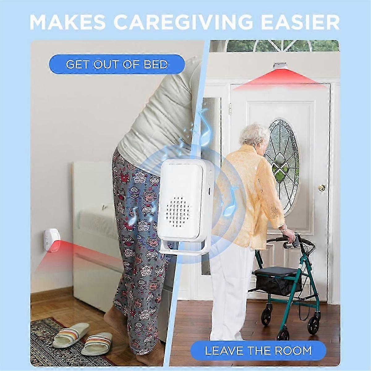 Bed Sensor Alarm for Elderly Dementia Patients - Wireless Fall Detection & Motion Sensor Alert Syste