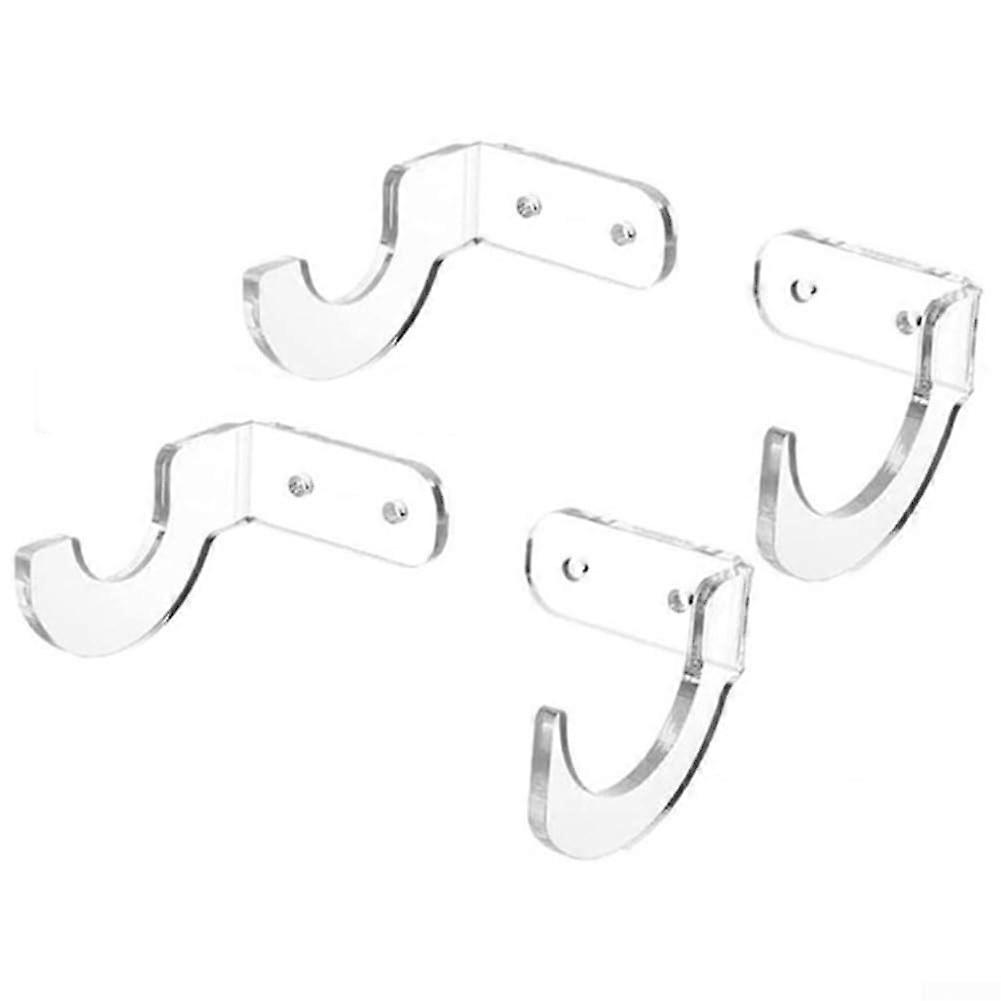 2 Pack Clear Acrylic Baseball Bat Wall Mount Rack, Horizontal Display Holder for Secure Storage