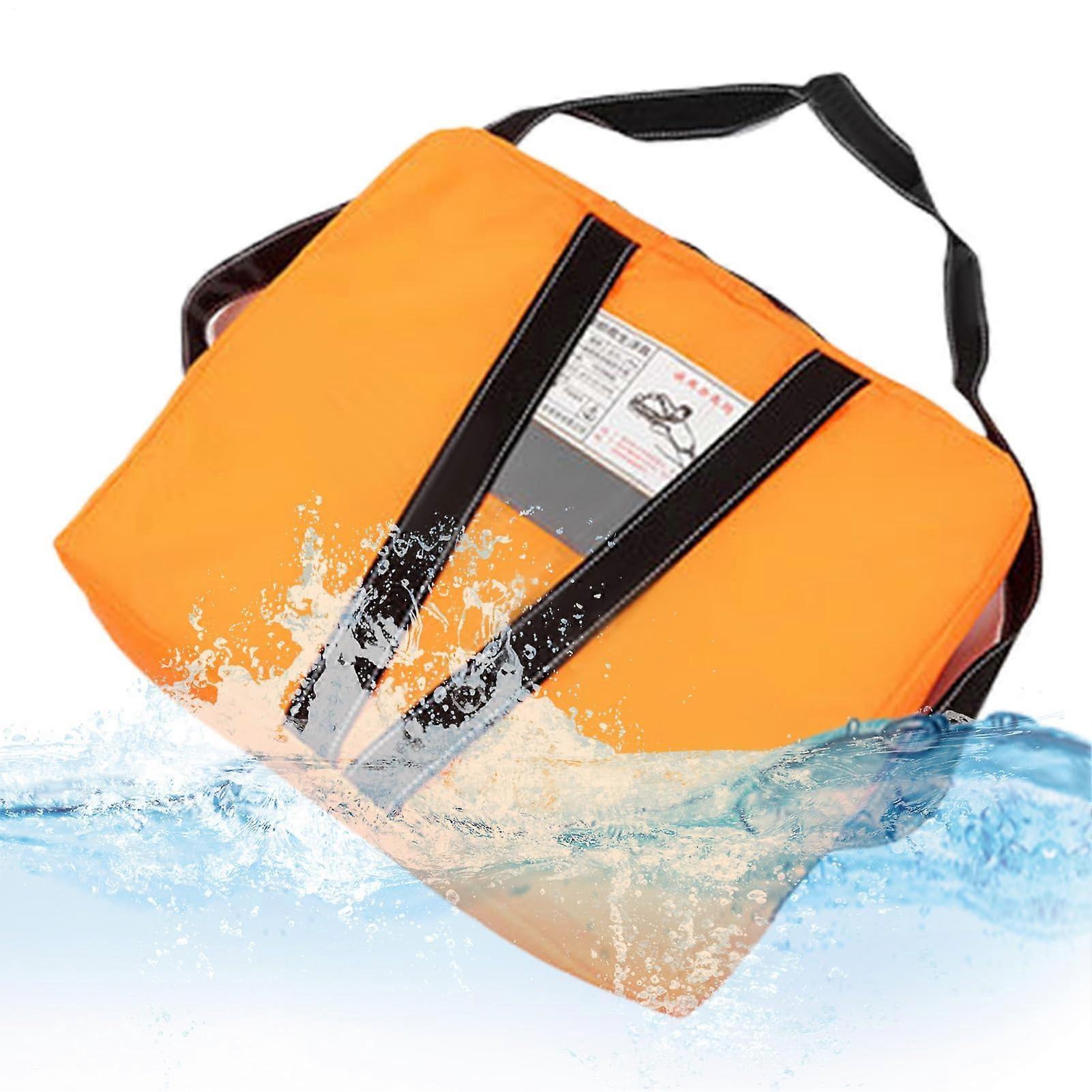 Marine Safety Throw Cushion with  Buoyancy, Reflective Strip, Foldable Flotation for Boating