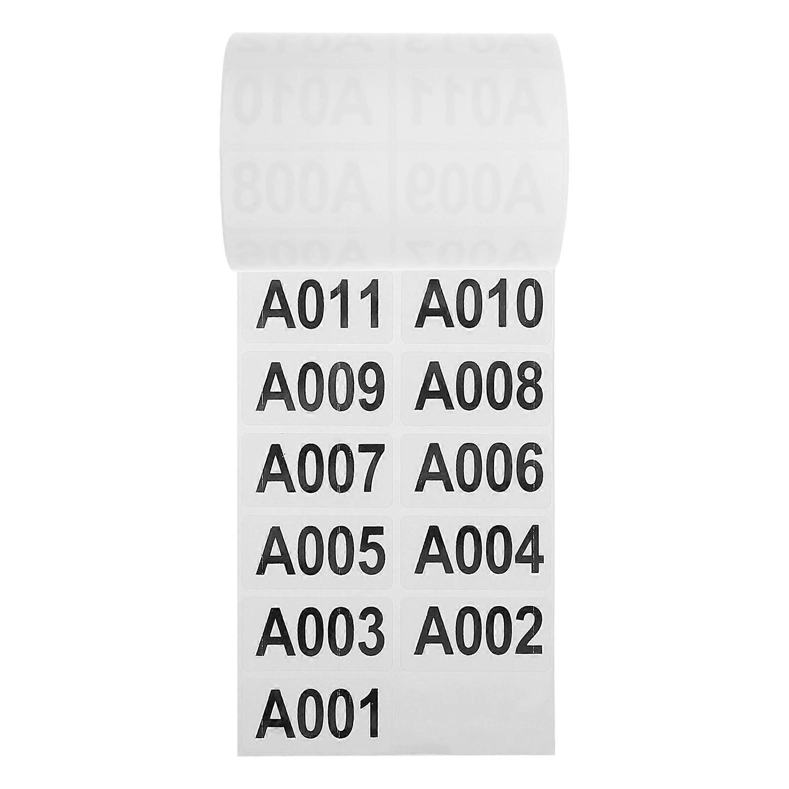 Numbered Stickers for Marking Inventory Labels 3 Rolls White Paper