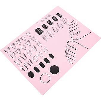 Silikon-Arbeitsfläche für Nagellack-Übungen (Typ B), rosa