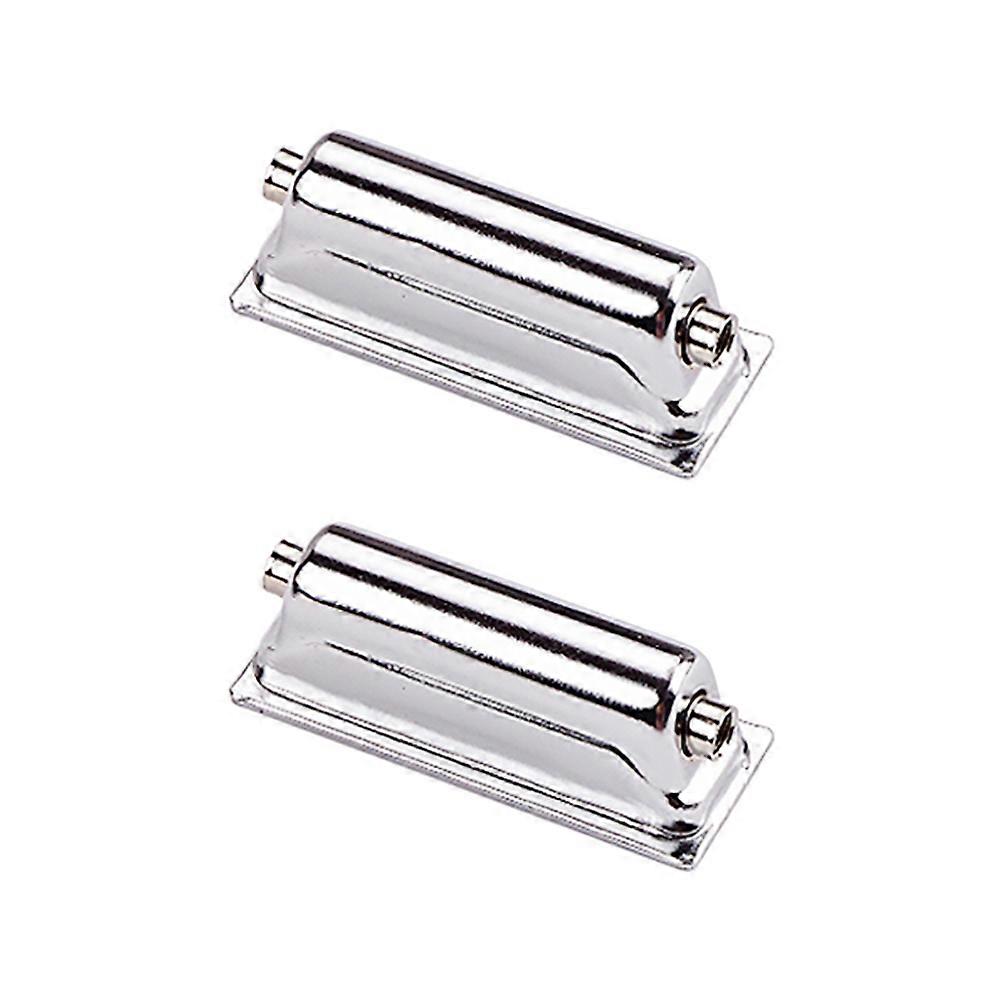 Snare Drum Lug Double-End Lug for Drum 2Pcs Metal Silver Connector Hooks