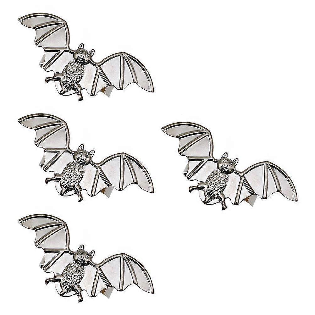 Creative Bat Napkin Holders Party Decor Alloy Halloween Accessory 4Pcs