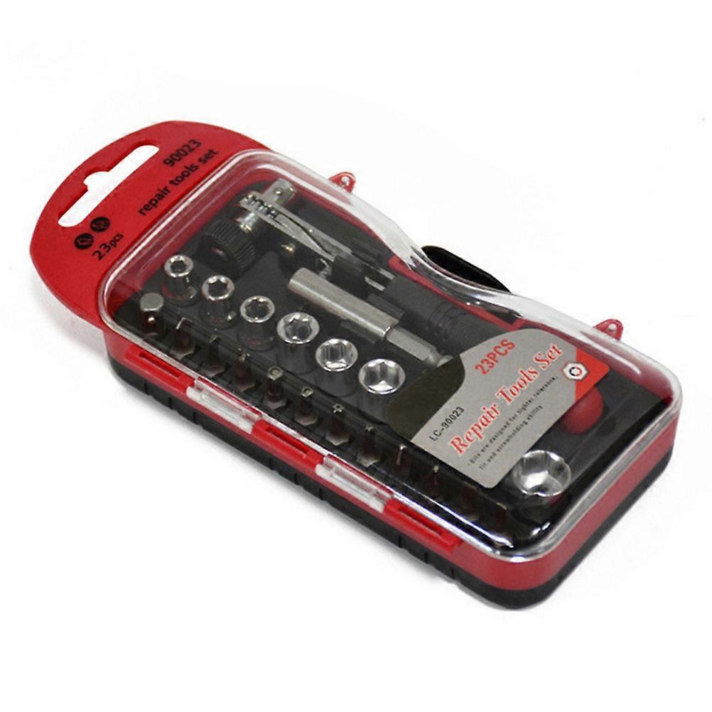 Screwdriver Set Ratchet Socket Set for Repair 23Pcs