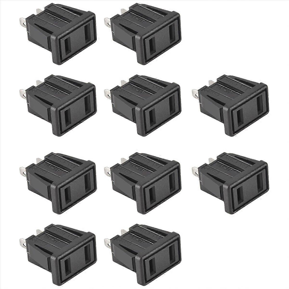 10 x US Type Panel Mounting AC Power Socket Outlet AC 250V 10A