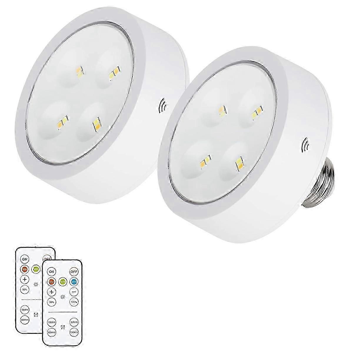 Screw in LED Puck Lights with Remote, with E26 Socket for Wall Sconce