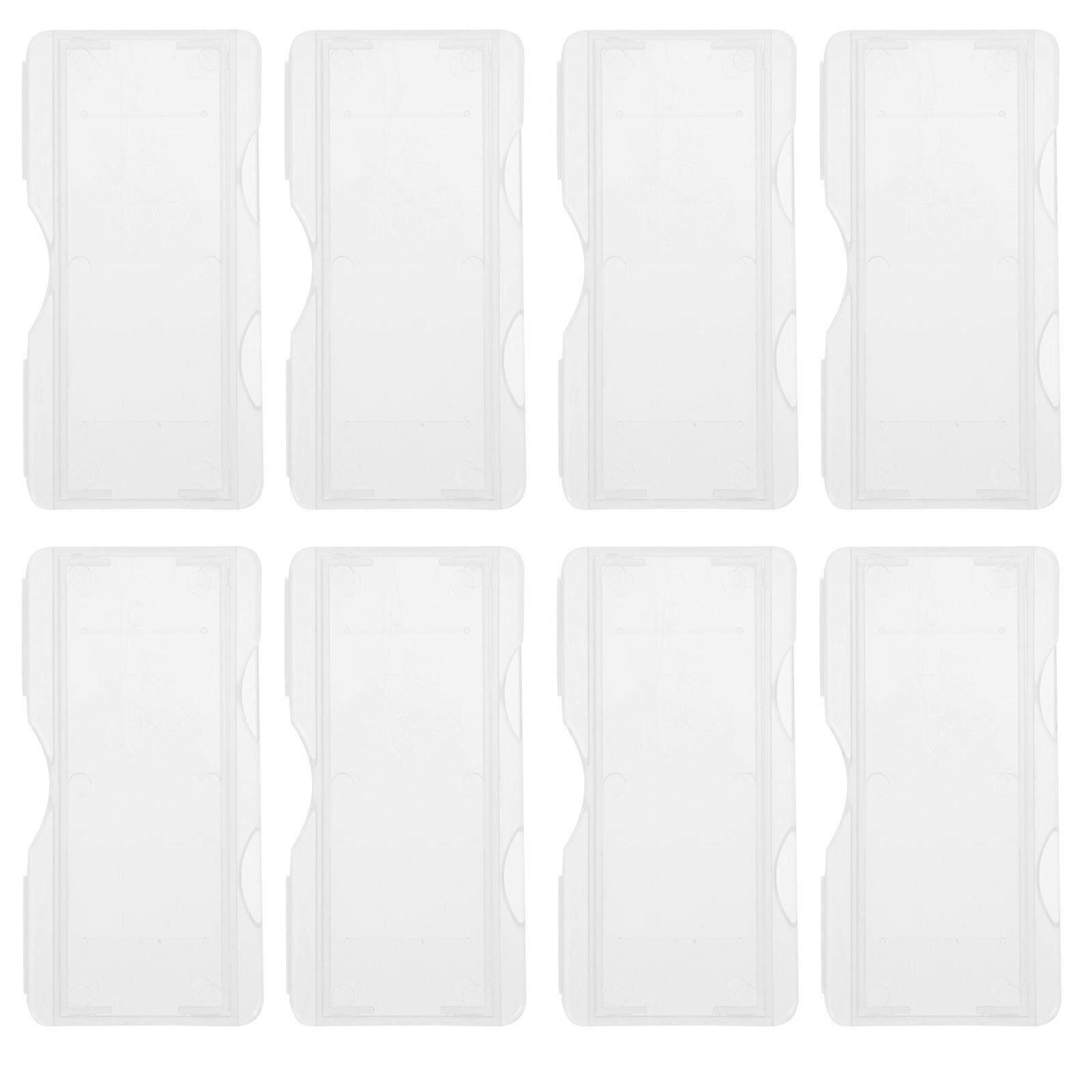 100pcs Plastic Slide Storage Boxes Individual Microscope Slide Holder Boxes for Labs