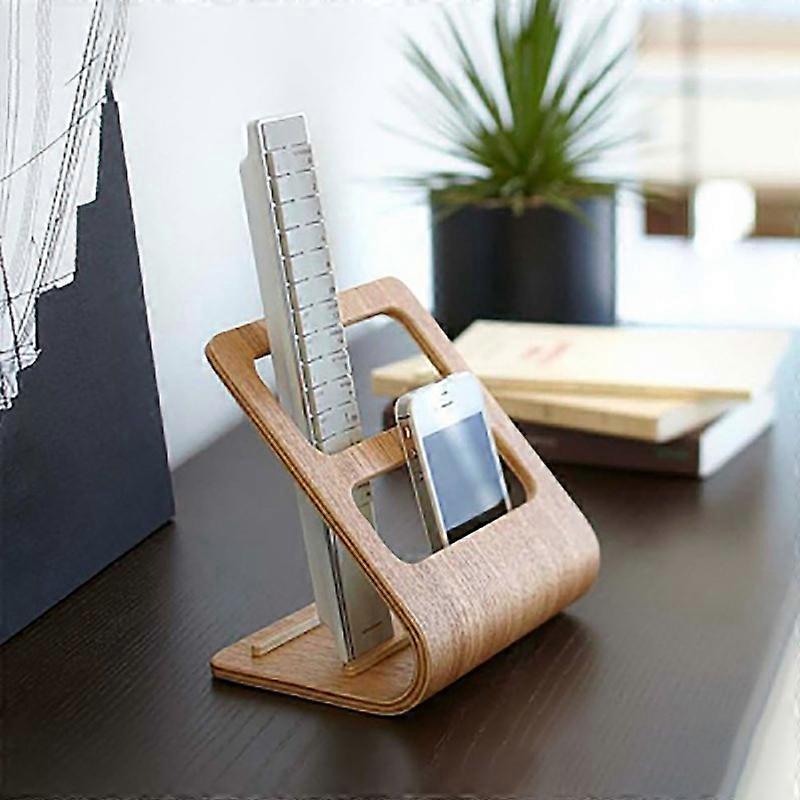Wooden Tabletop Coffee Table Storage Rack Multi-Function Remote Control Organizer