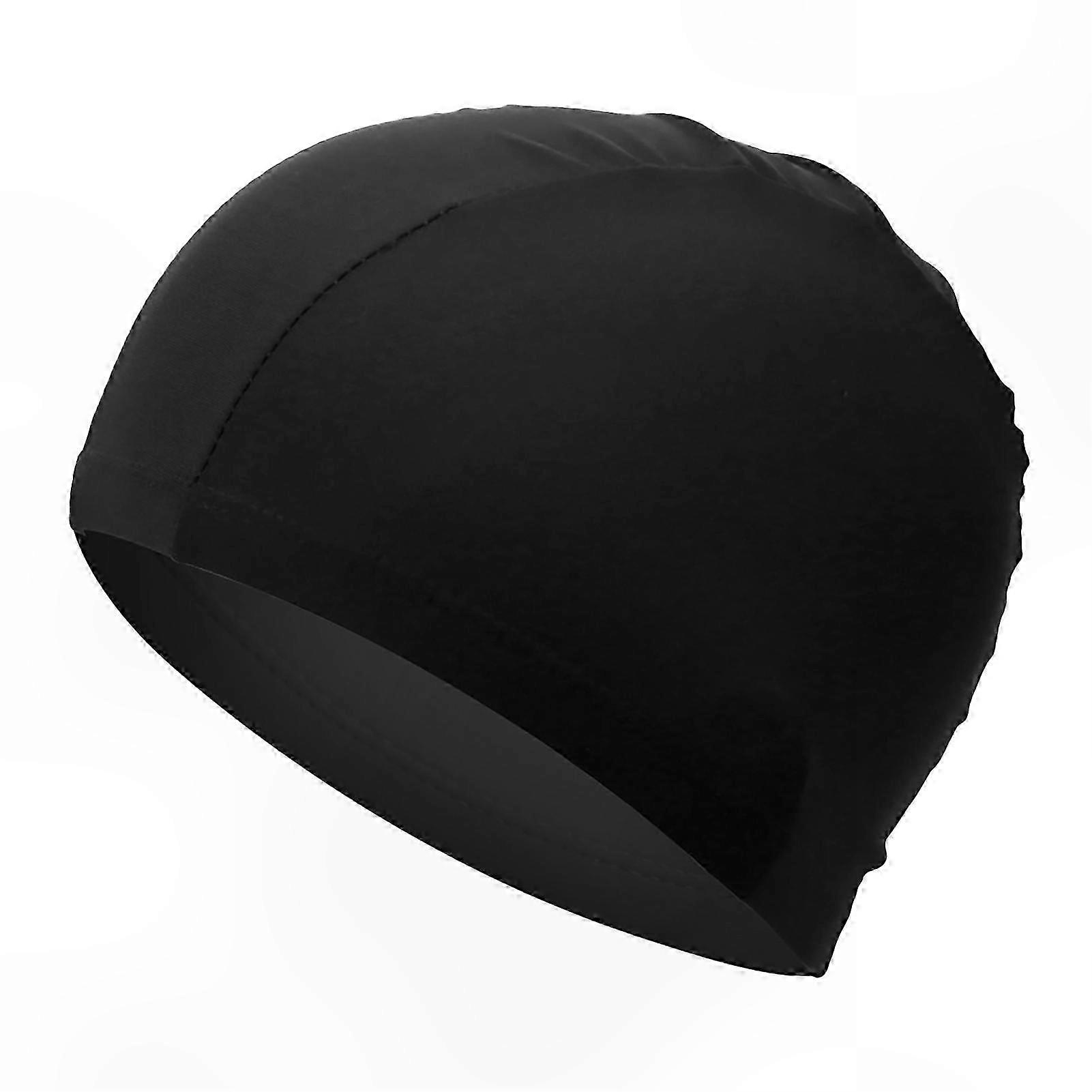 Høy elastisk polyester badehette for kvinner og menn svømmere
