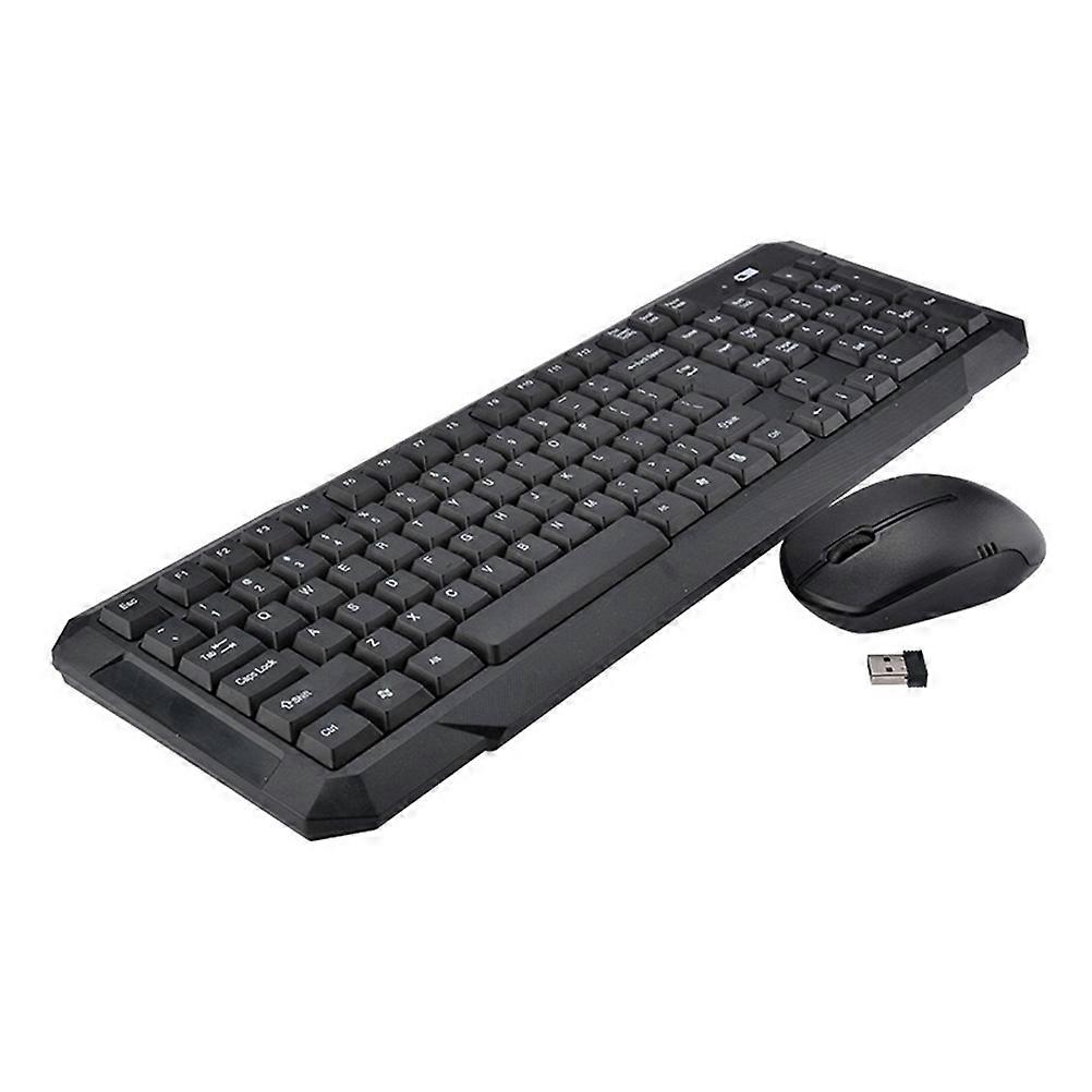 Keyboard and Mouse Combo for Computer Use Wireless 2Pcs Black Set