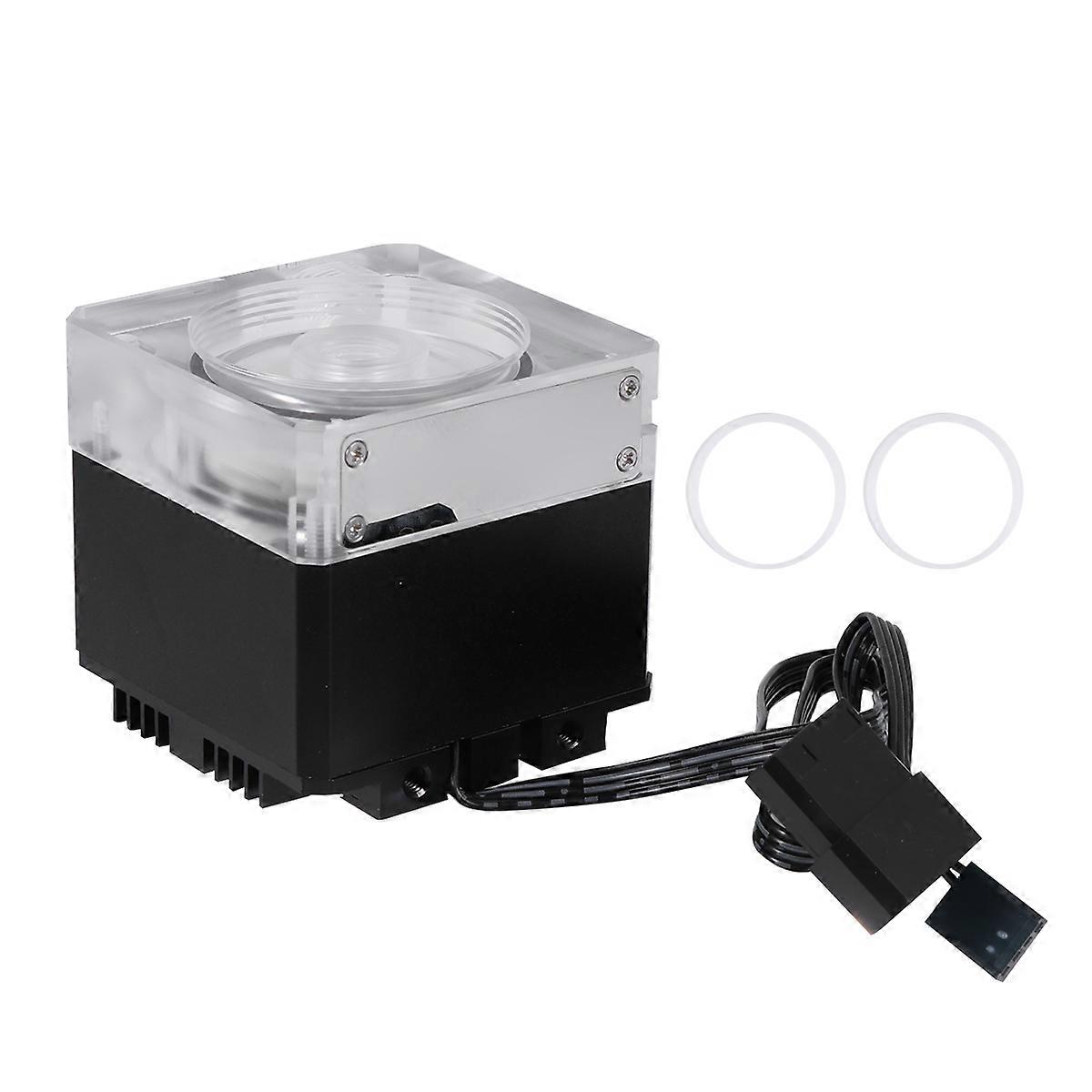 Water Cooling Mute Pump for Computer CPU Cooling 2Pcs Black High Flow