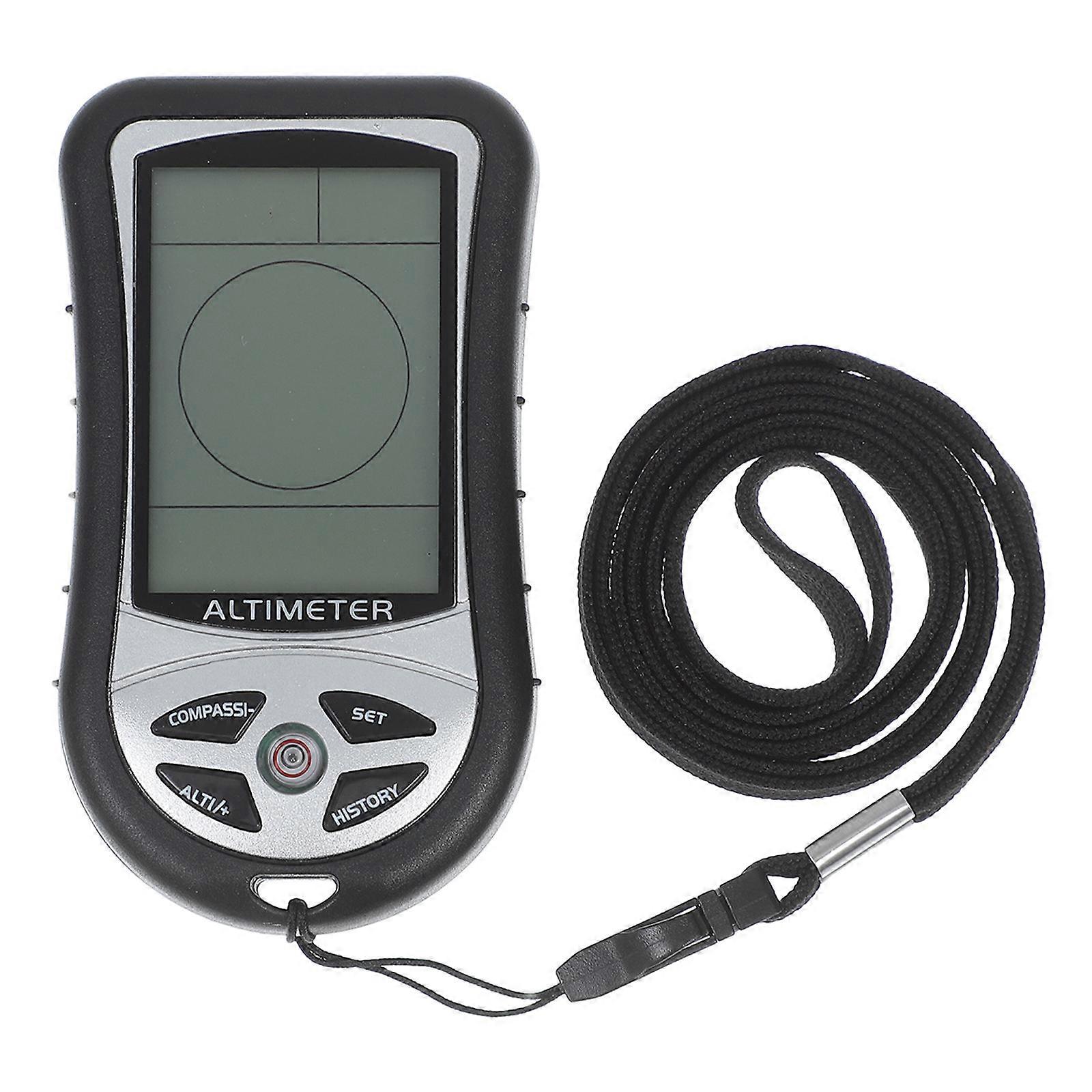 Multifunction Digital Barometer Compass Device for Hiking Outdoor Use Black