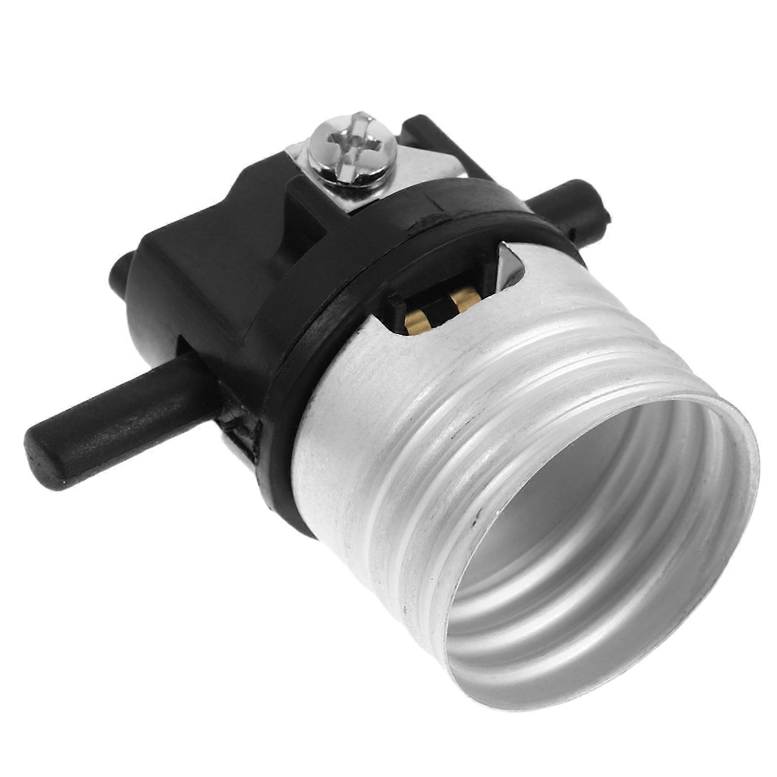 E26 Switch Lamp Socket Replacement Push Switch Lamp Holder Socket for Repair Use