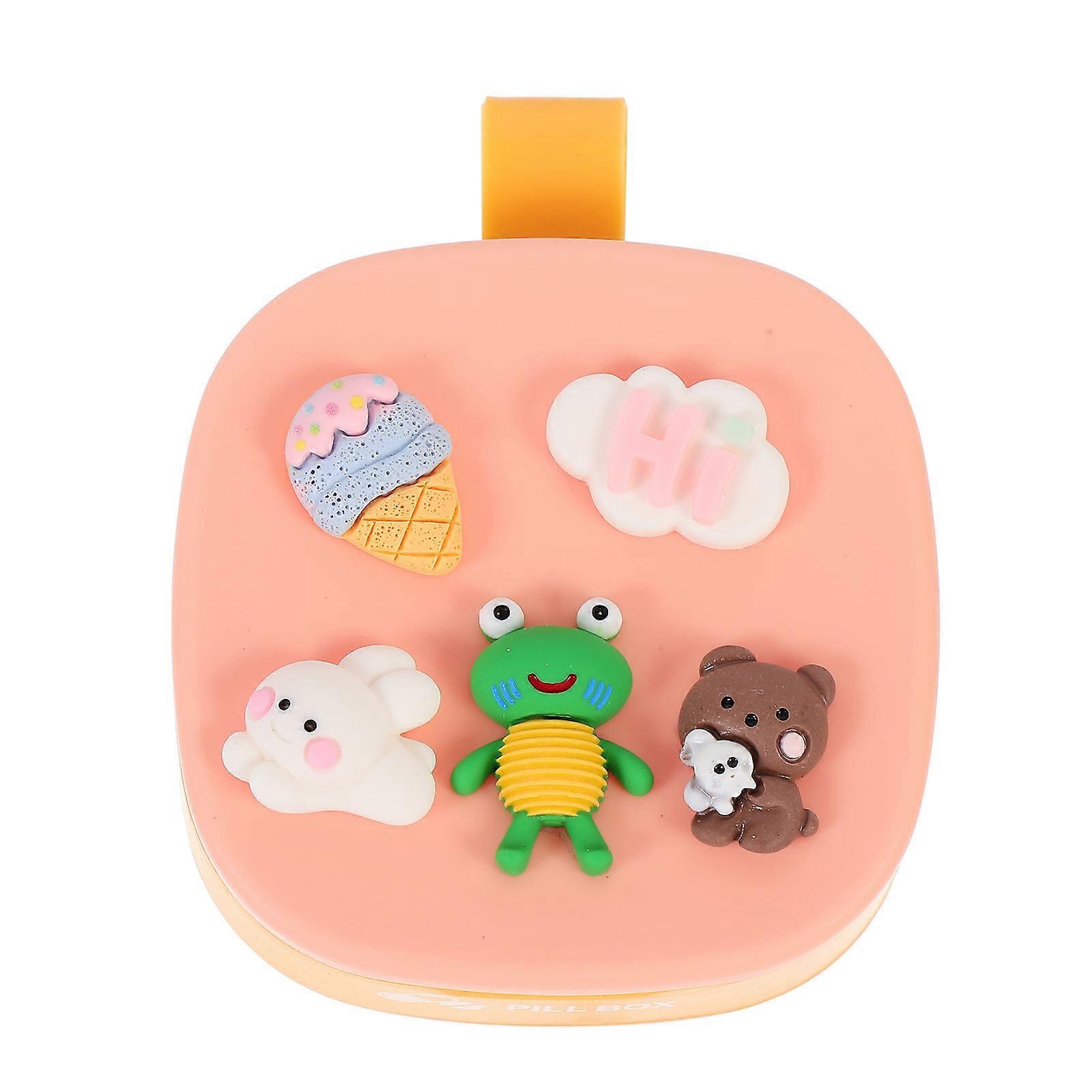 Multi Compartment Mini Pill Box for Weekly Storage Portable 1Pcs