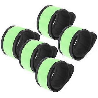 Fitness LED Slap Wristbands for Running Use 5Pcs Walking Green Slap Armbands