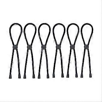 6PC Afro Puff Ponytail Ties Adjustable Hair Ties Long Hairband for Thick Natural Curly Hair Bun Long