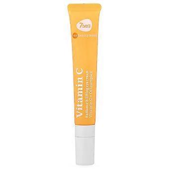 7Days Beauty, C-vitamiini, kaksoisvaikutteinen kirkastava ja kohottava silmänympärysvoide, 18 ml