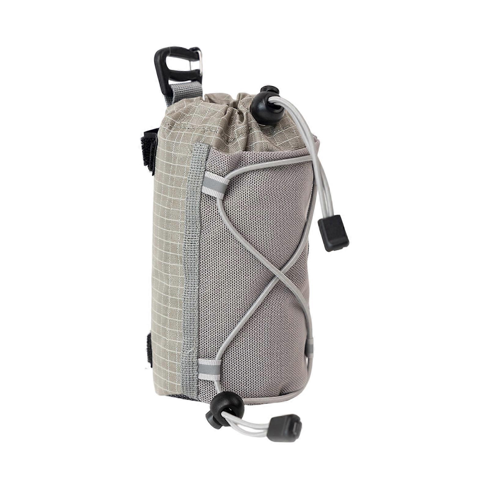 Ergonomic Water Bottle Attachment For Backpack Straps Tear Resistant Nylon Fabric Water Bottle Holder  grey