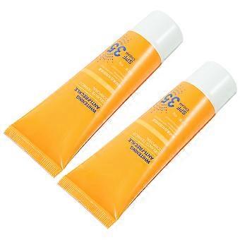 Facial Gel Sun Cream Moisturizing Sun Cream for Travel Use 2Pcs