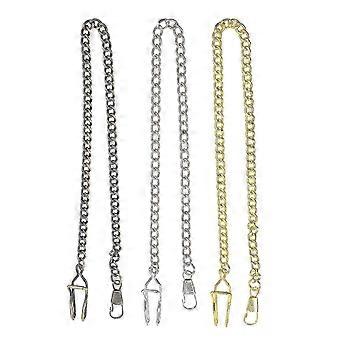 PDIN-3 Pièces Chaîne de montre vintage en métal, pièces de rechange pour chaîne de montre, chaîne plate pour sac à main, chaîne de montre antique en or, chaîne de gousset de montre