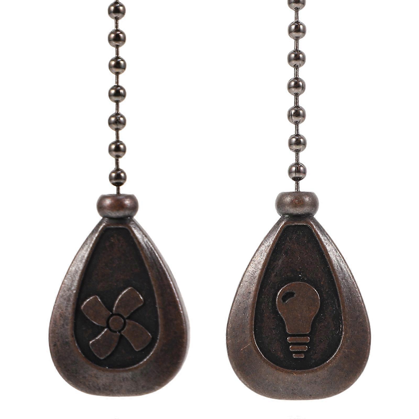 2Pcs Ceiling Fan Pull Chain Decorative Fan Light Pull Chain Pendant Extension