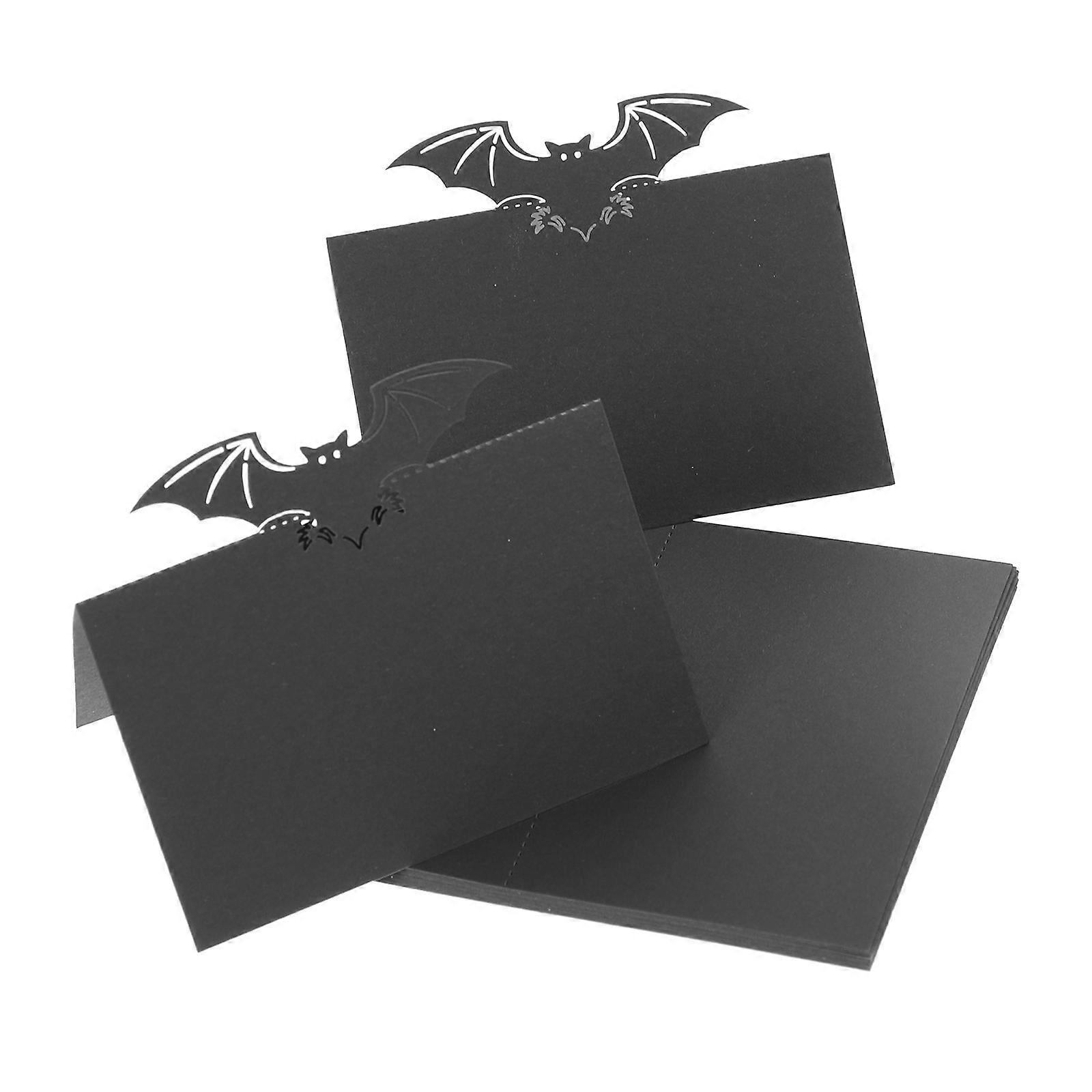 Bat Places Cards Black for Table Seating Use 50Pcs