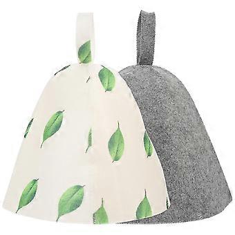 2pcs Felt Sauna Hats Women Sauna Caps Breathable Sauna Hats Bathroom Shower Hats