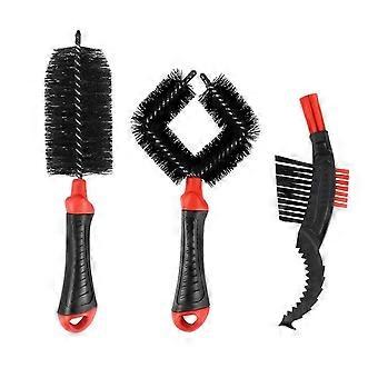 3pcs Bicycles Cleaning Brushes Portables Cycling Cleaning Brushes Scrubbers Tool for Easy Post Ride Care