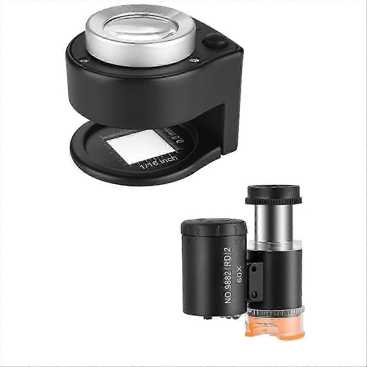 30X Loupe Magnifier and 60X Mini Microscope