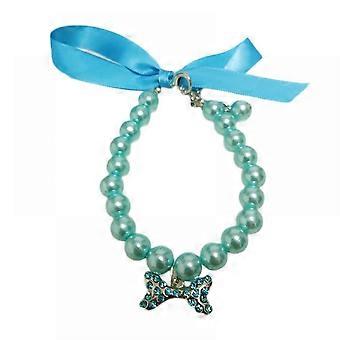 Cane perla collana collare regolabile fantasia perla gioielli con lucido diamante bone charm incantevoli accessori per collare da sposa